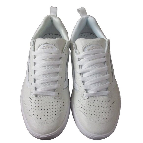 Vans Men's Zahba Leather Double White Striped Skate Shoes Sizes NIB - Picture 3 of 5